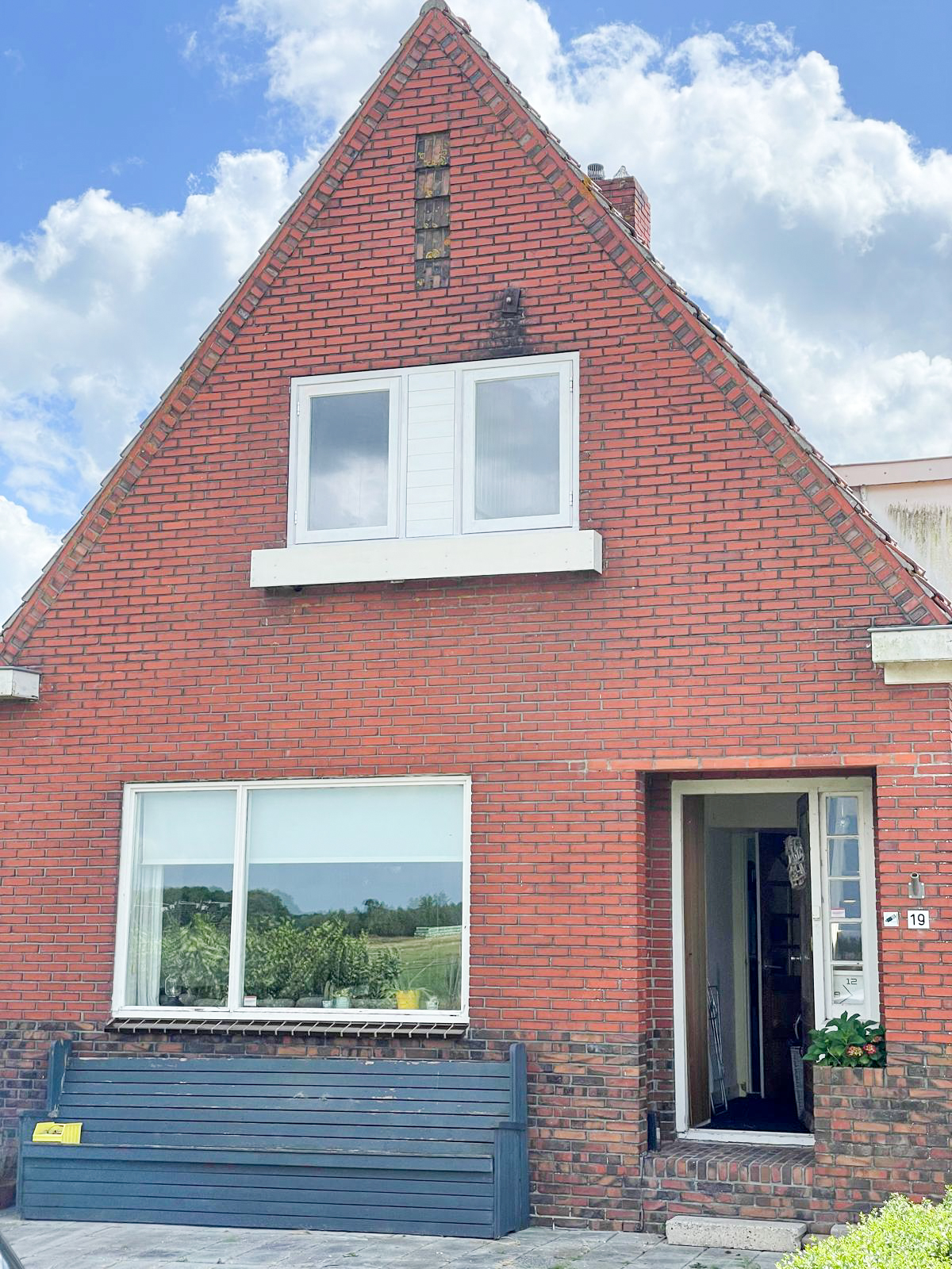Houten kozijn met bovenlicht